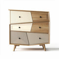 Cassettiera moderna in legno di faggio con quattro cassetti 80 x 40 x 90cm