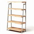 Scaffale in legno di betulla e metallo 80 x 40 x 120cm per cucina o soggiorno
