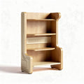 Scaffale moderno in legno naturale con ripiani regolabili 80 x 30 x 120cm