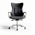 Sedia da ufficio ergonomica in tessuto grigio con base in metallo dimensioni 60 x 60 x 120cm