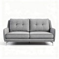 Divano a due posti grigio in tessuto dimensioni 180 x 85 x 75cm